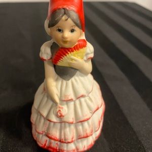 Vintage JSNY Bisque Porcelain Spanish Girl Bell